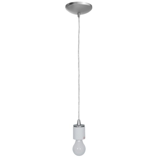 Picture of 12w 880lm 30k Sydney Dimmable SSL Dedicated LED Dry Location Brushed Steel 3K LED Cord Pendant (OA HT 144") (CAN 1.25")