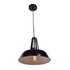 Picture of 60w 800lm 27k Nostalgia E-26 Incandescent Dry Location Shiny Black White 1-Light Pendant 11"Ø13.8" (OA HT 132")