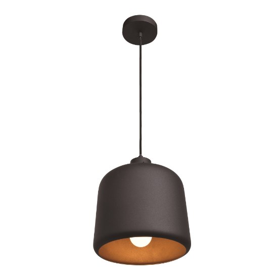 Picture of 60w 800lm 27k Nostalgia E-26 Incandescent Dry Location Matte Black Matte Gold 1-Light Pendant 10.5"Ø10" (OA HT 131")