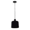 Picture of 60w 800lm 27k Nostalgia E-26 Incandescent Dry Location Shiny Black White 1-Light Pendant 10.5"Ø10" (OA HT 131")