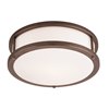 Picture of 10w 800lm 30k Conga E-26 Replaceable LED Damp Location Bronze Opal Dimmable LED Flush Mount