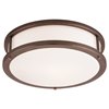 Picture of 10w (3 x 3.33333) 2400lm 30k Conga E-26 Replaceable LED Damp Location Bronze Opal Dimmable LED Flush Mount