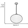 Picture of 10w (3 x 3.33333) 2400lm 30k Callisto Dimmable E-26 Replaceable LED Damp Location Brushed Steel Opal Ribbed OPL Glass Pendant (OA HT 134") (CAN 0.75")