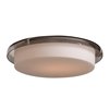 Picture of 9.5w 800lm 30k Bellagio SSL Dedicated LED Damp Location Opal Glass Smoke Dimmable LED Flush Mount