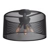 Picture of 60w (5 x 12) 4000lm 27k Epic E-26 Incandescent Damp Location Black Round Semi-Flush 10"Ø19.7"