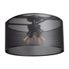 Picture of 60w (5 x 12) 4000lm 27k Epic E-26 Incandescent Damp Location Black Round Semi-Flush 12"Ø23.6"