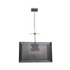 Picture of 60w (5 x 12) 4000lm 27k Epic E-26 Incandescent Damp Location Black Square Pendant (OA HT 136") (CAN 4.75"x4.75"x1.5")