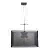 Picture of 60w (5 x 12) 4000lm 27k Epic E-26 Incandescent Damp Location Black Square Pendant (OA HT 136") (CAN 4.75"x4.75"x1.5")