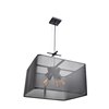 Picture of 60w (5 x 12) 4000lm 27k Epic E-26 Incandescent Damp Location Black Square Pendant (OA HT 136") (CAN 4.75"x4.75"x1.5")