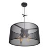 Picture of 60w (5 x 12) 4000lm 27k Epic E-26 Incandescent Damp Location Black Round Pendant 10"Ø19.7" (OA HT 131") (CAN 1.5"Ø5")