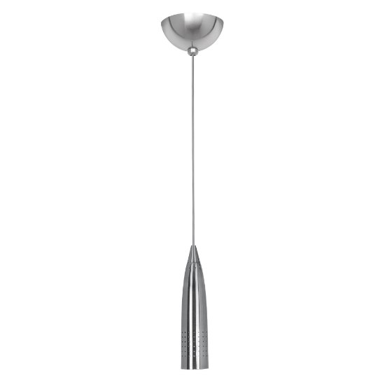 Foto para 5.5w 215lm 30k Odyssey GU-5.3 Replaceable LED Dry Location Brushed Steel 1-Light LED Pendant (OA HT 120")