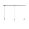 Picture of 10w (3 x 3.33333) 2400lm 30k Trinity Dimmable E-26 Replaceable LED Dry Location Brushed Steel 3-Light Bar Pendant Assembly (OA HT 120") (CAN 4.5")