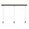 Foto para 10w (3 x 3.33333) 2400lm 30k Trinity Dimmable E-26 Replaceable LED Dry Location Oil Rubbed Bronze 3-Light Bar Pendant Assembly (OA HT 120") (CAN 4.5")