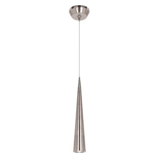 Picture of 5w 350lm 30k Apollo GU-5.3 Replaceable LED Dry Location Brushed Steel 1-Light LED Pendant (OA HT 120")