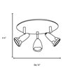 Foto para 50w (3 x 16.6667) 750lm 30k Cobra GU-10 Replaceable LED Dry Location Brushed Steel 3-Light Dimmable LED Spotlight Cluster (CAN 0.5")