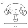Picture of 5w (3 x 1.66667) 750lm 30k Mirage GU-10 Replaceable LED Dry Location Brushed Steel 3-Light Dimmable LED Cluster Spot