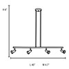 Picture of 5w (4 x 1.25) 1000lm 30k Mirage GU-10 Replaceable LED Dry Location Brushed Steel 4-Light Dimmable LED Semi-Flush or Pendant (OA HT 52") (CAN 1")