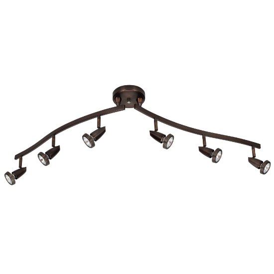 Picture of 5w (6 x 0.833333) 1500lm 30k Mirage GU-10 Replaceable LED Dry Location Bronze 6-Light Dimmable LED Semi-Flush with Articulating Arms (CAN 1")