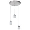 Picture of 18w (3 x 6) 2600lm 29k Circ GU-24 Flourescent Dry Location Brushed Steel Round Pendant Assembly (OA HT 132") (CAN 1")