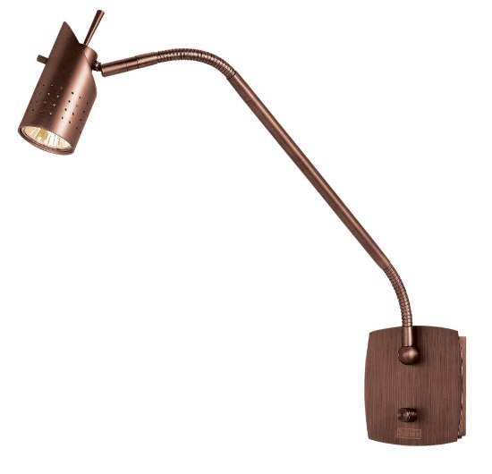 Foto para 5w 250lm 30k Odyssey GU-10 Replaceable LED Dry Location Bronze Dimmable LED Wall Mounted Task Lamp with on/off Switch (CAN 4.9"x4.9"x0.75")