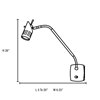 Picture of 5w 250lm 30k Odyssey GU-10 Replaceable LED Dry Location Bronze Dimmable LED Wall Mounted Task Lamp with on/off Switch (CAN 4.9"x4.9"x0.75")