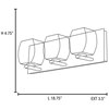 Picture of 4.5w (3 x 1.5) 1350lm 30k Evia G9 Replaceable LED Damp Location Chrome 3-Light Dimmable LED Crystal Vanity (CAN 18.75"x4.75"x0.9")