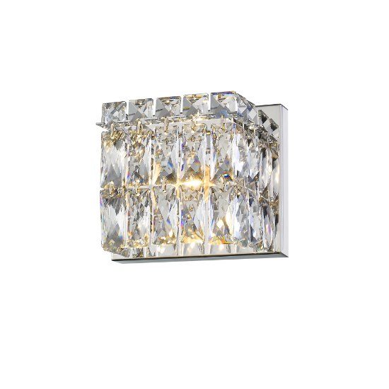 Picture of 5.5w 470lm 30k Magari Dimmable SSL Dedicated LED Damp Location Chrome Crystal 1-Light Vanity