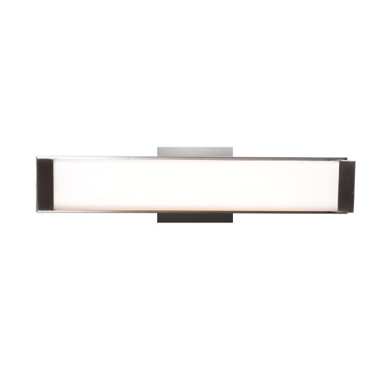 Foto para 17w 1200lm 30k Fjord SSL Dedicated LED Damp Location Brushed Steel Opal Dimmable LED Vanity