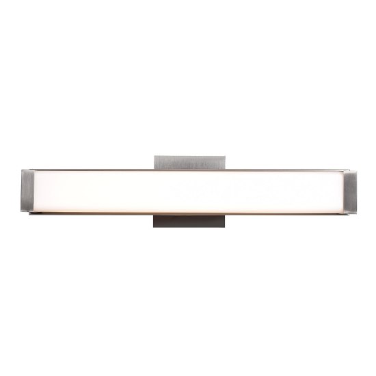 Picture of 20w 1600lm 30k Fjord SSL Dedicated LED Damp Location Brushed Steel Opal Dimmable LED Vanity