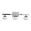 Picture of 4w (3 x 1.33333) 1200lm 30k Atomiser SSL Dedicated LED Damp Location Chrome Opal 3-Light Dimmable LED Vanity