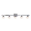 Foto para 4w (5 x 0.8) 2000lm 30k Atomiser SSL Dedicated LED Damp Location Chrome Opal 5-Light Dimmable LED Vanity