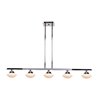 Foto para 4w (5 x 0.8) 2000lm 30k Atomiser SSL Dedicated LED Damp Location Chrome Opal 5-Light Dimmable LED Pendant (OA HT 52")