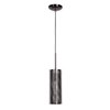 Picture of 60w 800lm 27k Multis E-26 Incandescent Dry Location Black Chrome Clear 1-Light Encaged Glass Pendant (OA HT 134") (CAN 1.5"Ø5.13")