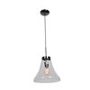 Picture of 60w 800lm 27k Simplicite E-26 Incandescent Dry Location Black Chrome Clear 1-Light Bell Glass Pendant (OA HT 131") (CAN 1.5"Ø5.13")