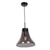 Picture of 60w 800lm 27k Simplicite E-26 Incandescent Dry Location Black Chrome Smoke 1-Light Bell Glass Pendant (OA HT 131") (CAN 1.5"Ø5.13")