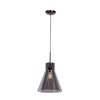 Picture of 60w 800lm 27k Simplicite E-26 Incandescent Dry Location Black Chrome Smoke 1-Light Pendant 13.25"Ø11.75" (OA HT 134") (CAN 1.5"Ø5.13")