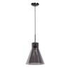 Picture of 60w 800lm 27k Simplicite E-26 Incandescent Dry Location Black Chrome Smoke 1-Light Pendant 13.25"Ø11.75" (OA HT 134") (CAN 1.5"Ø5.13")