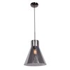 Picture of 60w 800lm 27k Simplicite E-26 Incandescent Dry Location Black Chrome Smoke 1-Light Pendant 13.25"Ø11.75" (OA HT 134") (CAN 1.5"Ø5.13")