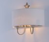 Foto para Bongo 1-Light Wall Sconce SN Linen Fabric MB Incandescent Incandescent