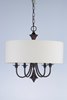 Picture of Bongo 5-Light Pendant OI Linen Fabric CA Incandescent Incandescent (OA HT 20.75"-56.75")36" Chain