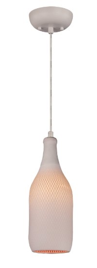 Foto para Vino 1-Light Pendant WT White GU24 Fluorescent Fluorescent 4.75"x4.75"x11.75" (OA HT 134")