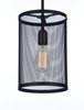 Picture of Palladium 1-Light Pendant BKNAB Steel Mesh MB Incandescent Incandescent (OA HT 20.25"-44.25") (CAN 5"x5"x1.25")