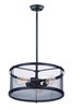 Foto para Palladium 3-Light Pendant BKNAB Steel Mesh MB Incandescent Incandescent (OA HT 40.75") (CAN 5"x5"x1.25")