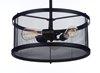 Foto para Palladium 3-Light Pendant BKNAB Steel Mesh MB Incandescent Incandescent (OA HT 40.75") (CAN 5"x5"x1.25")