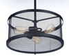 Foto para Palladium 3-Light Pendant BKNAB Steel Mesh MB Incandescent Incandescent (OA HT 40.75") (CAN 5"x5"x1.25")