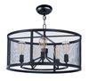 Foto para Palladium 5-Light Chandelier W/Bulbs BKNAB Steel Mesh MB ST64 Incandescent Incandescent 36" Chain