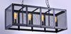 Picture of Palladium 4-Light Linear Pendant BKNAB Steel Mesh MB Incandescent Incandescent 36" Chain