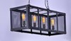 Picture of Palladium 4-Light Linear Pendant BKNAB Steel Mesh MB Incandescent Incandescent 36" Chain