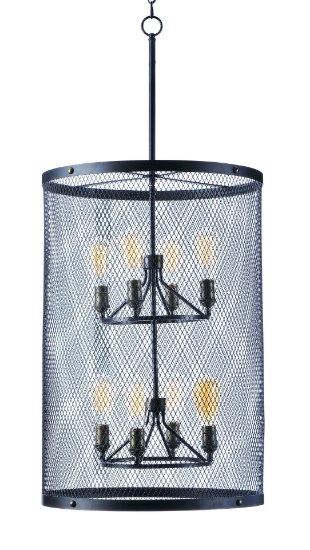 Picture of Palladium 8-Light Chandelier BKNAB Steel Mesh MB Incandescent Incandescent 36" Chain