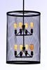 Picture of Palladium 8-Light Chandelier BKNAB Steel Mesh MB Incandescent Incandescent 36" Chain